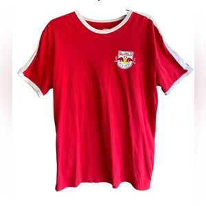 Men's RedBull MLS Soccer Ringer Tshirt Size Large